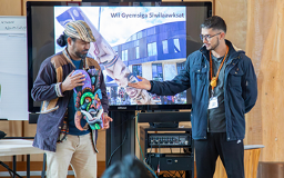 Harol and Brandon present a Bruncajc warrior mask at CMTN